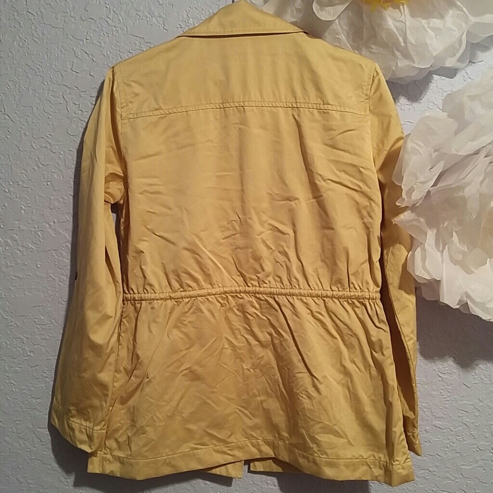 Nic+Zoe Lemon Yellow Safari Style Satin Jacket - Picture 5 of 7